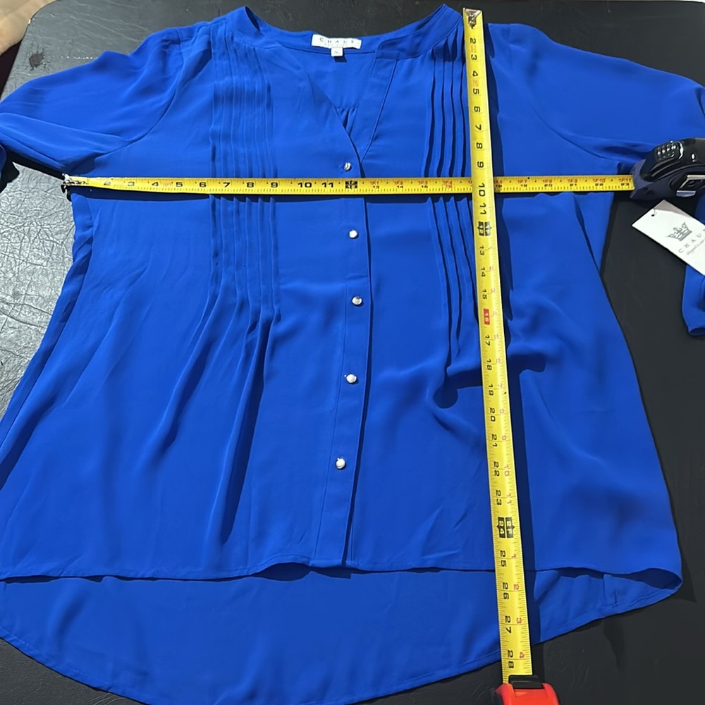 NWT CHAUS Windsor Blue Blouse - Picture 10 of 14